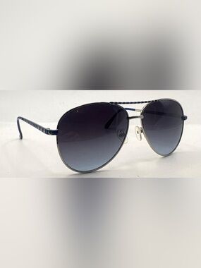 Steve Madden S5607 Silver Blue Oval Metal Sunglasses Frames Only